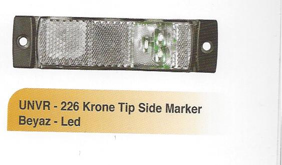 KRONE TIP SIDE MARKER 3 LED BEYAZ KLIKLI ( E)